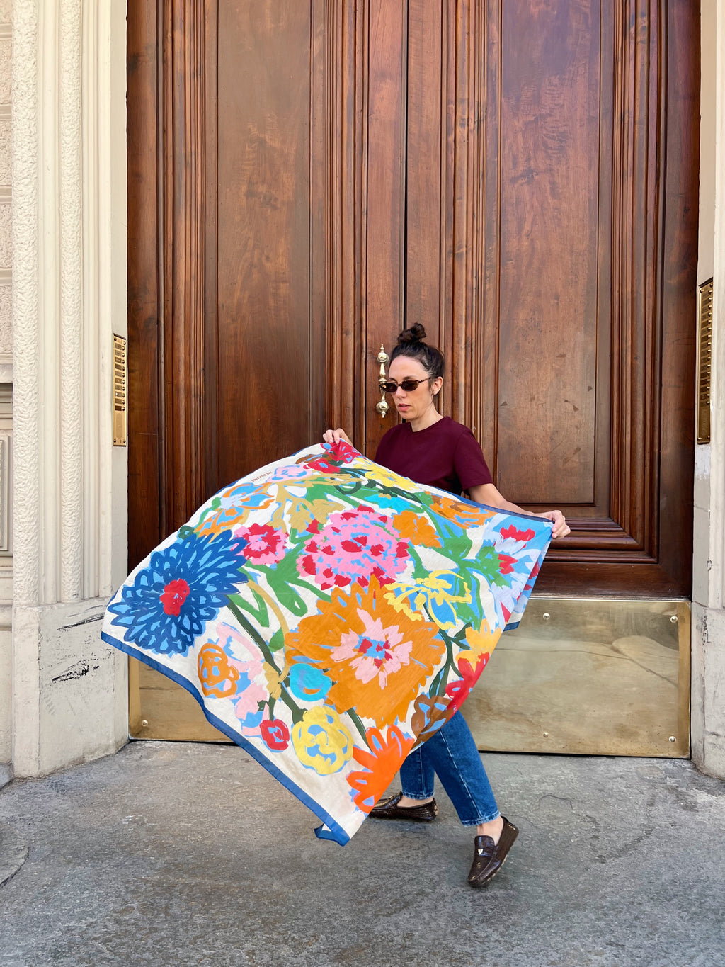 Cotton Silk Foulard Art 100cm