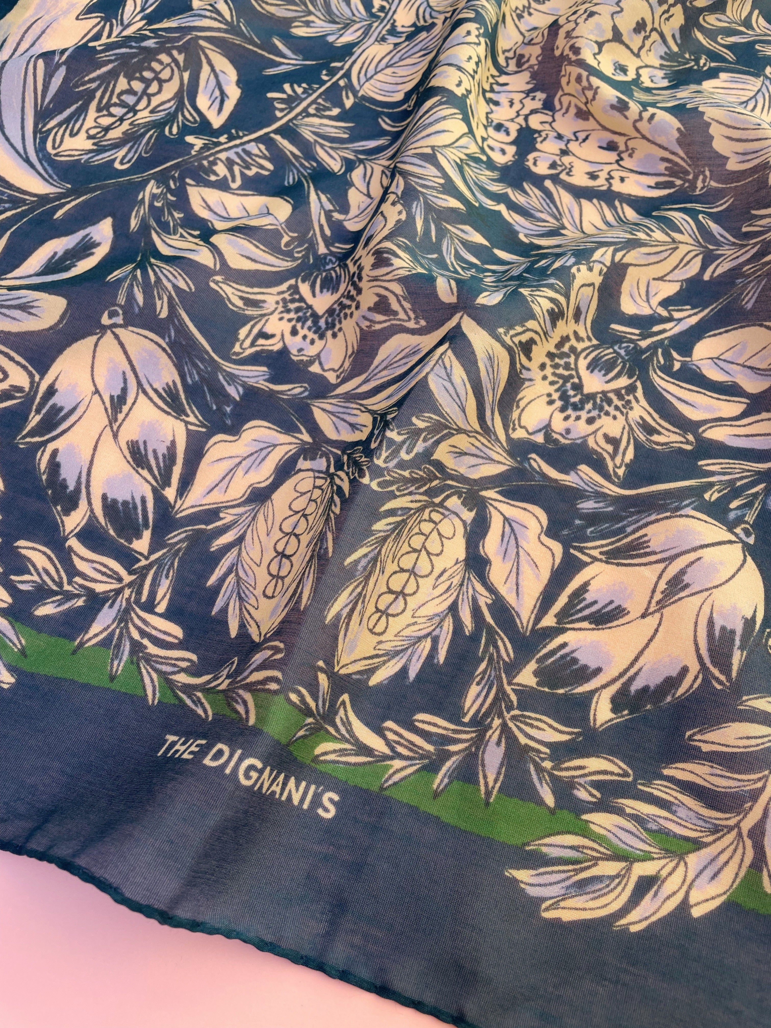 Cotton Silk Foulard Folk 65cm
