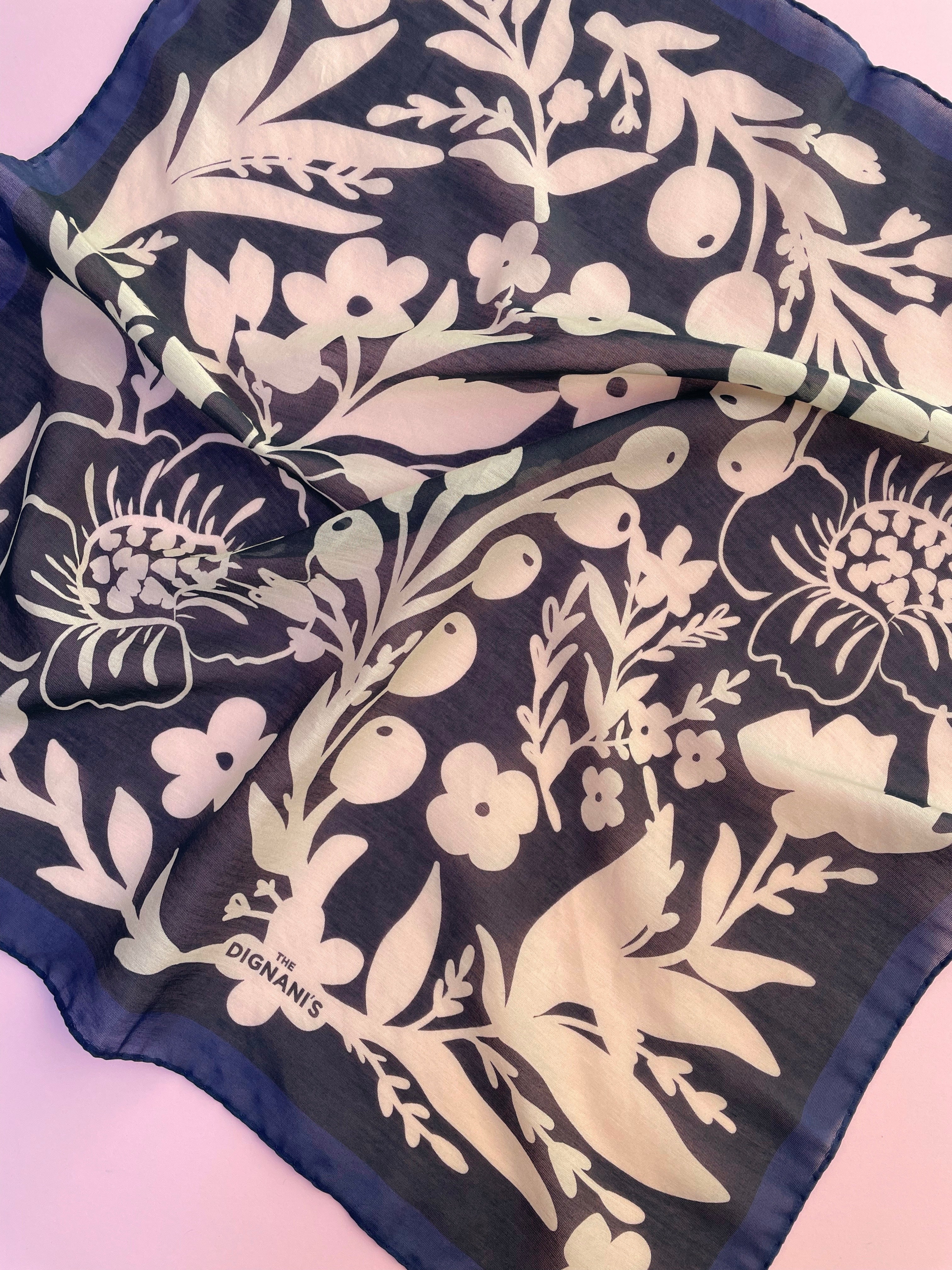 Cotton Silk Foulard Vergel 50cm