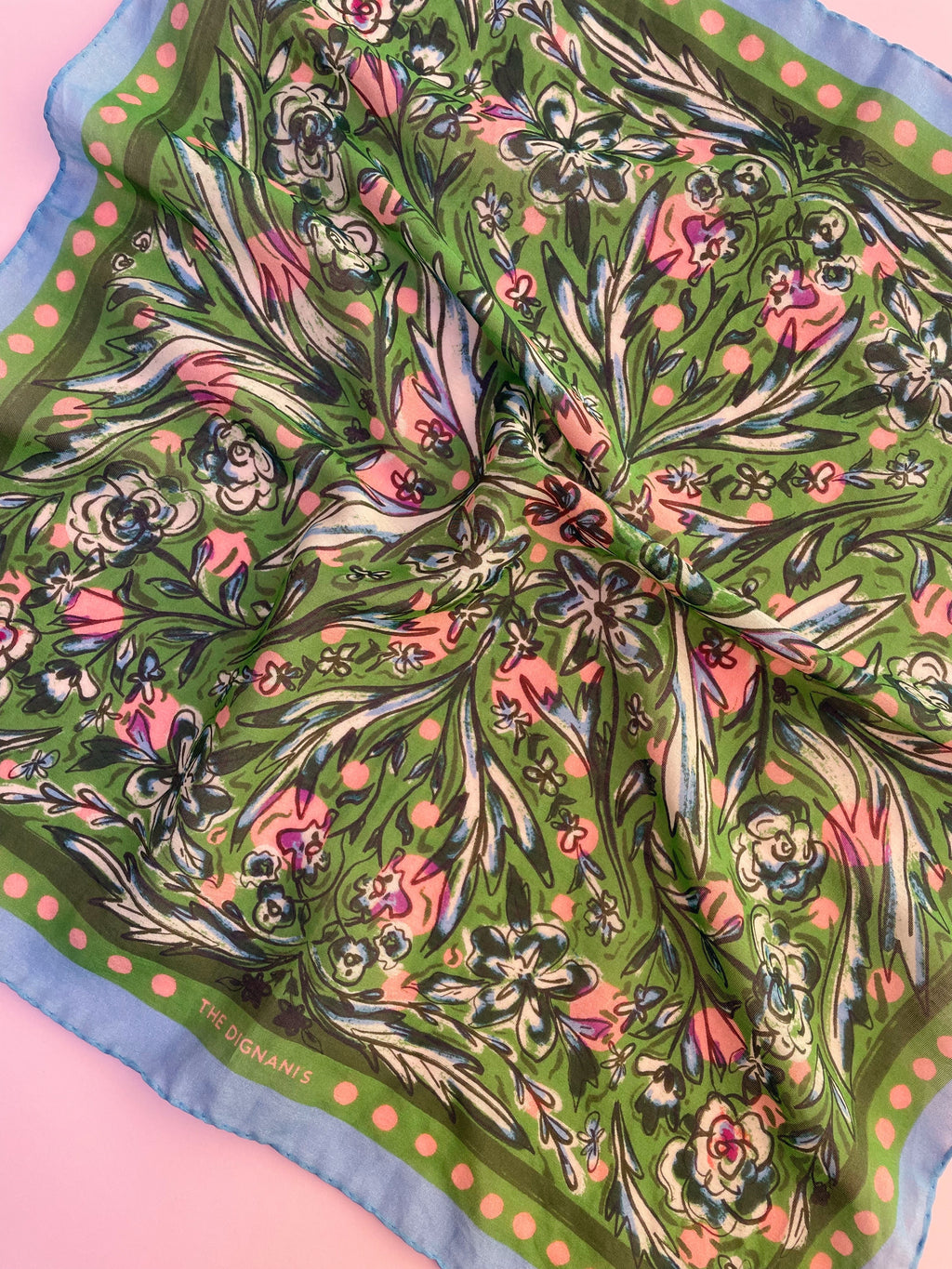 Cotton Silk Foulard Lunares 50cm