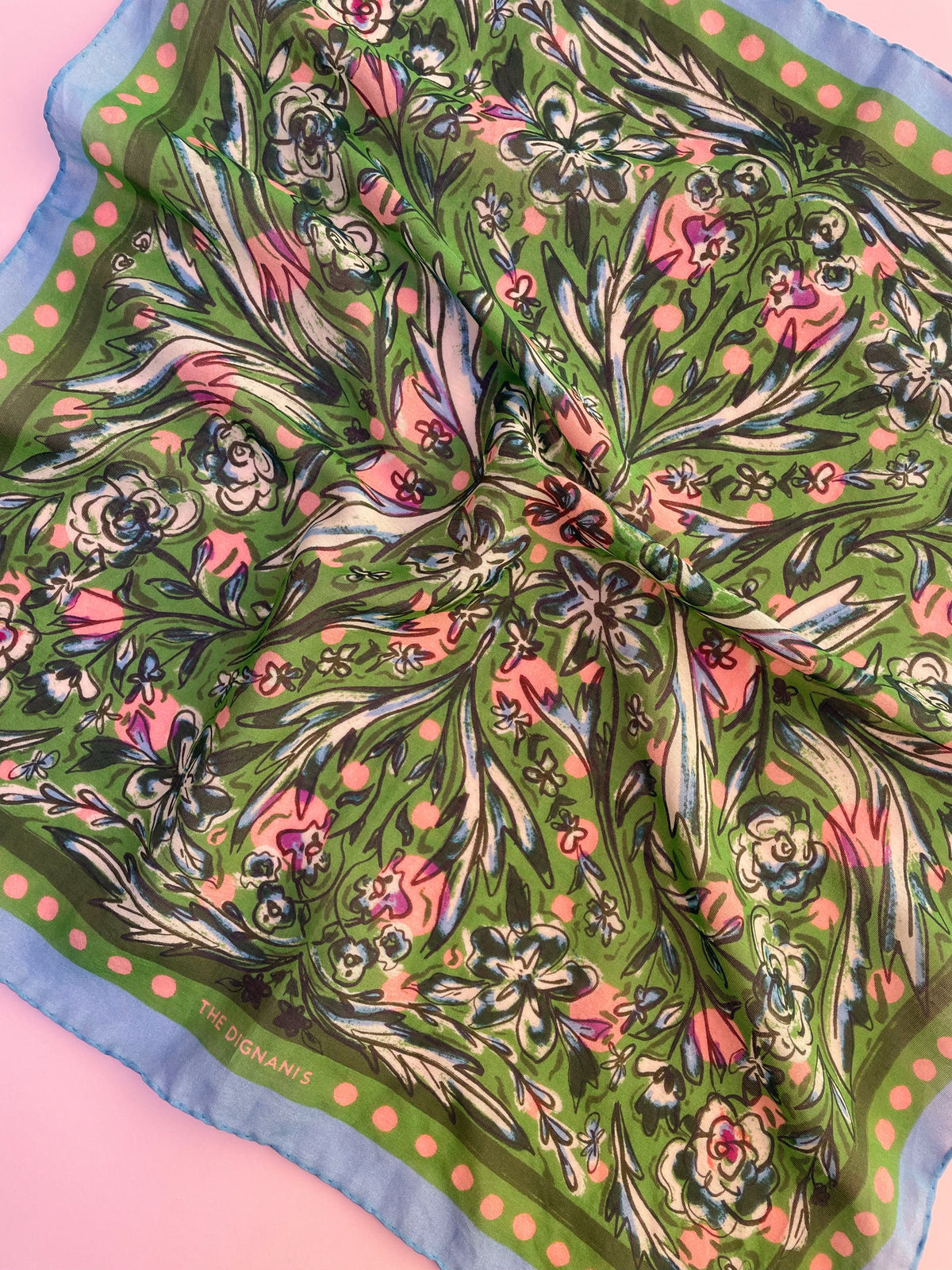 Cotton Silk Foulard Lunares 50cm
