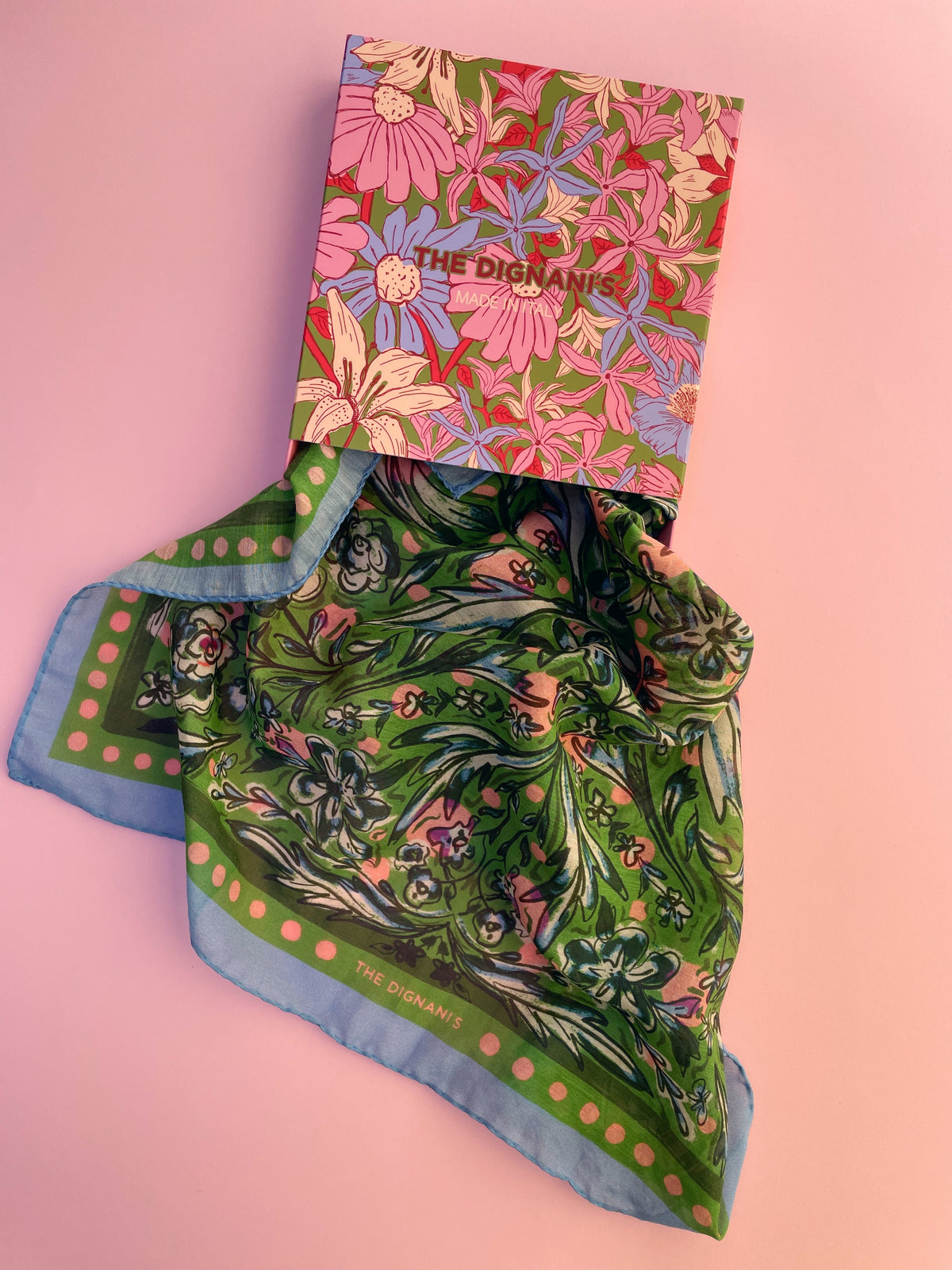 Cotton Silk Foulard Lunares 50cm