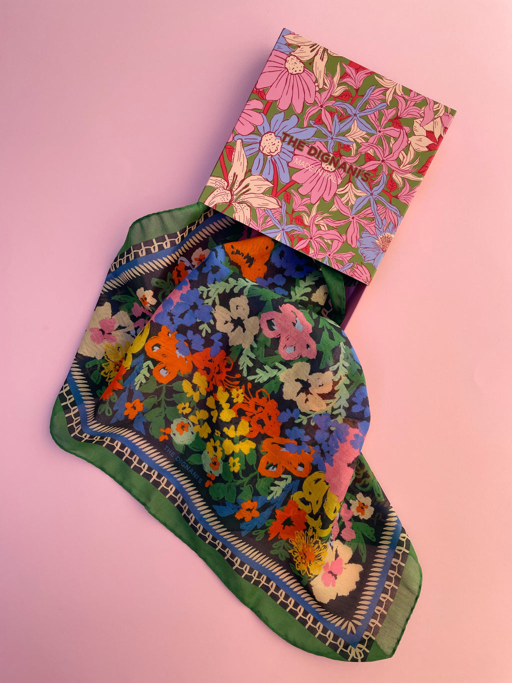 Cotton Silk Foulard Embrodery 100cm