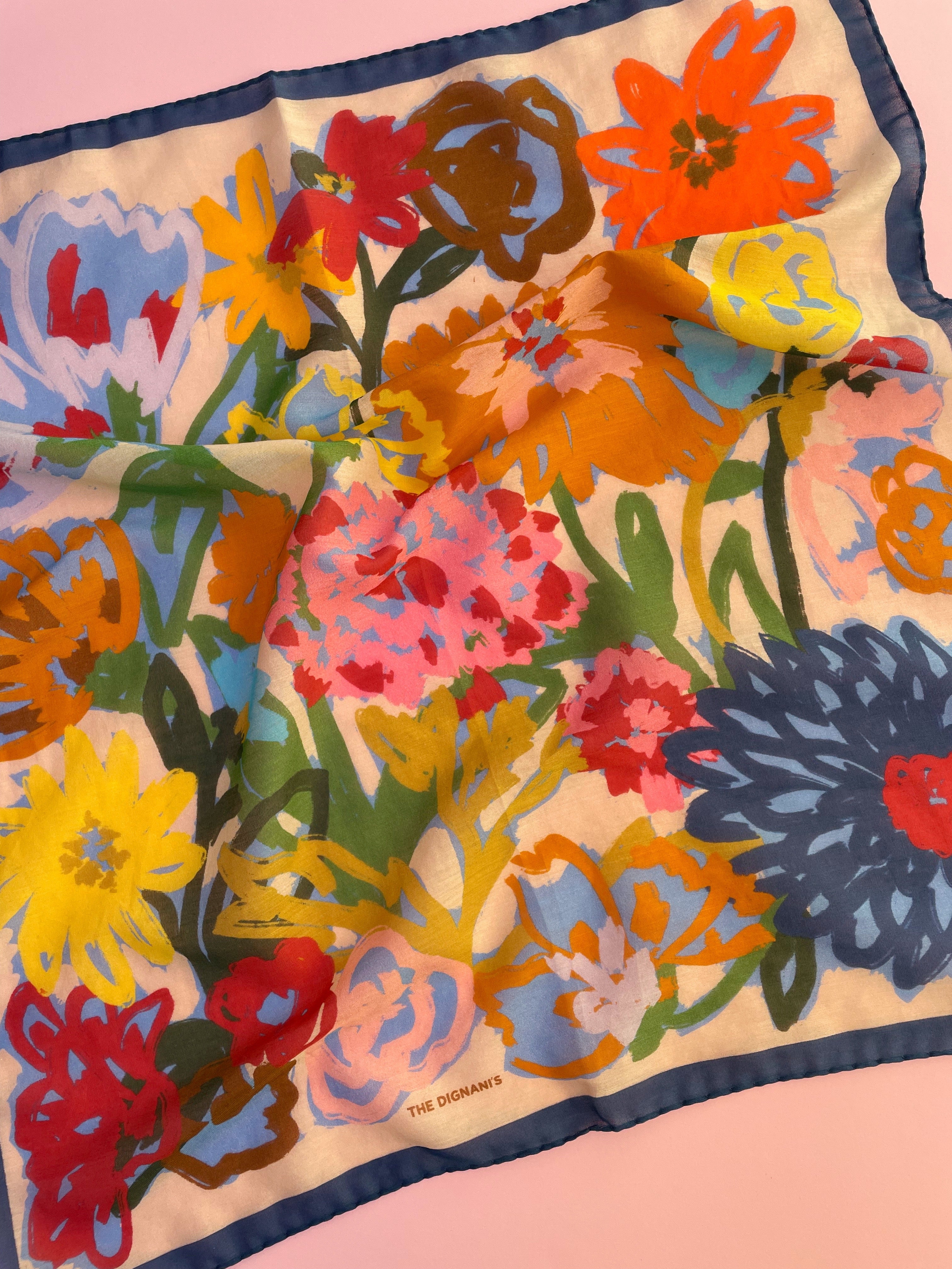 Cotton Silk Foulard Art 50cm
