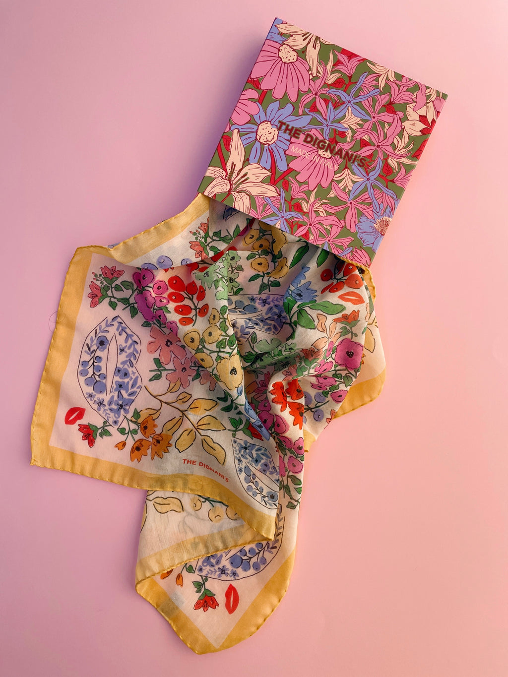 Cotton Silk Foulard Kisses 50cm
