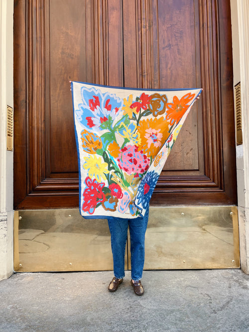 Cotton Silk Foulard Art 100cm