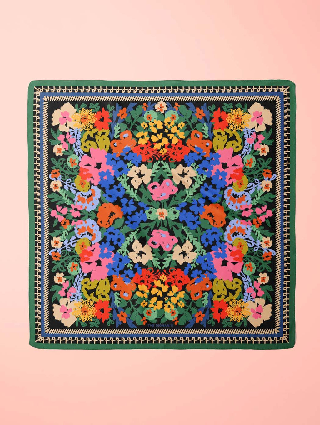 Cotton Silk Foulard Embrodery 100cm