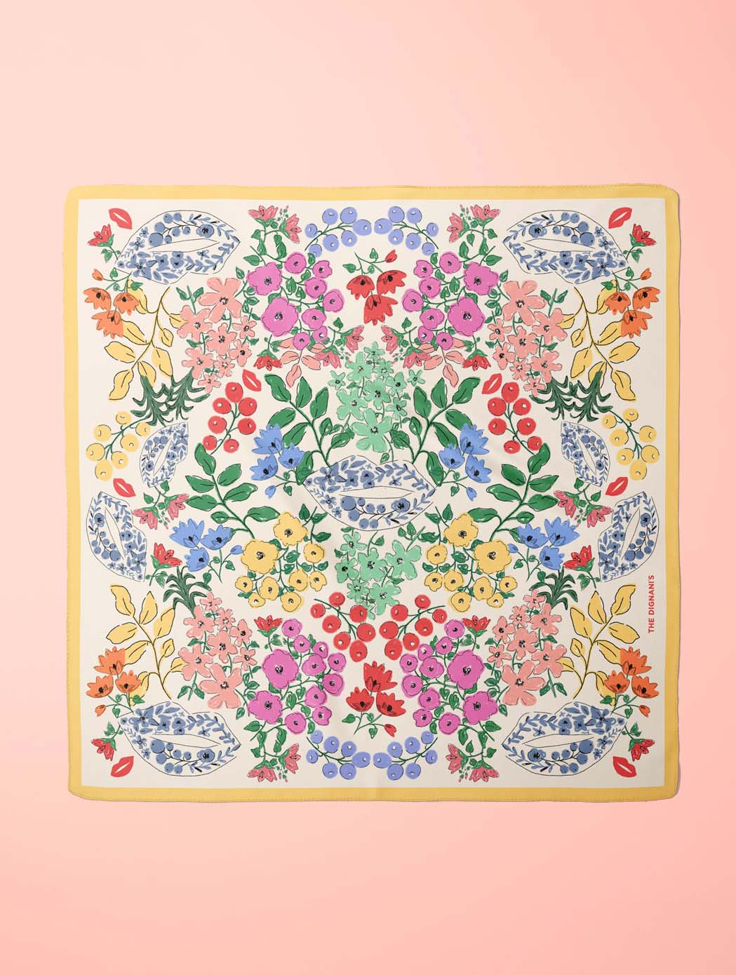 Cotton Silk Foulard Kisses 50cm